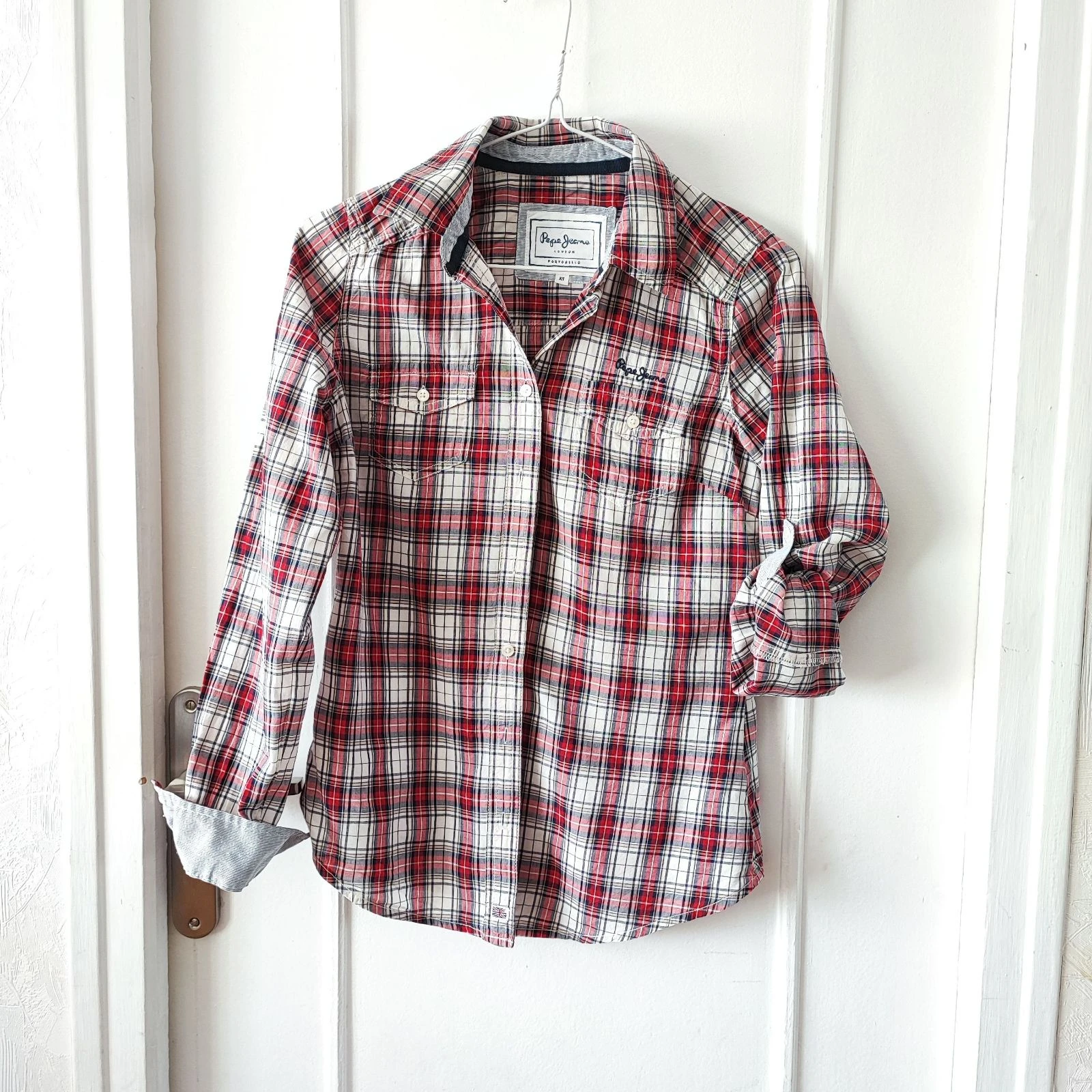 Chemise à carreaux manches longues 